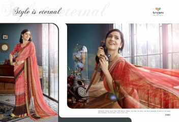 TRIVENI RANJHANA VOL 2 GEORGETTE PRINTS CASUAL WEAR SAREES COLLECTION WHOLESALE BEST RATE BY GOSIYA EXPORTS SURAT (6)