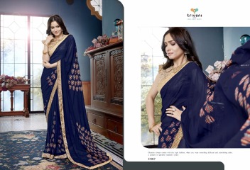 TRIVENI RANJHANA VOL 2 GEORGETTE PRINTS CASUAL WEAR SAREES COLLECTION WHOLESALE BEST RATE BY GOSIYA EXPORTS SURAT (9)