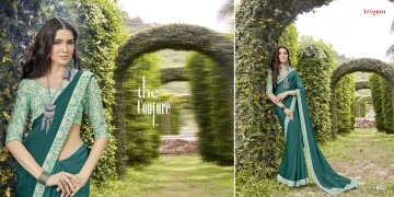 TRIVENI SHAYNA 5 GEORGETTE CHIFFON FABRICS CASUAL SAREES COLLECTION WHOLESALE BEST RATE BY GOSIYA EXPORTS SURAT (10)