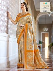 TRIVENI SILKMANIA WHITE SILK SAREE CATALOG IN WHOLESALE TRIVENI NEW CATALOG WHOLLESALE BEST RATE BY GOSIYA EXPORTS (1)