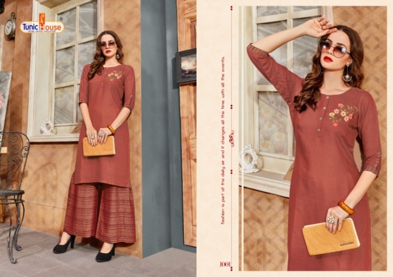 TUNIC HOUSE NEHA PLAZO KURTI WITH PLAZZO CATALOG WHOLESALE DEALER BEST RATE BY GOSIYA EXPORTS SURAT (6)