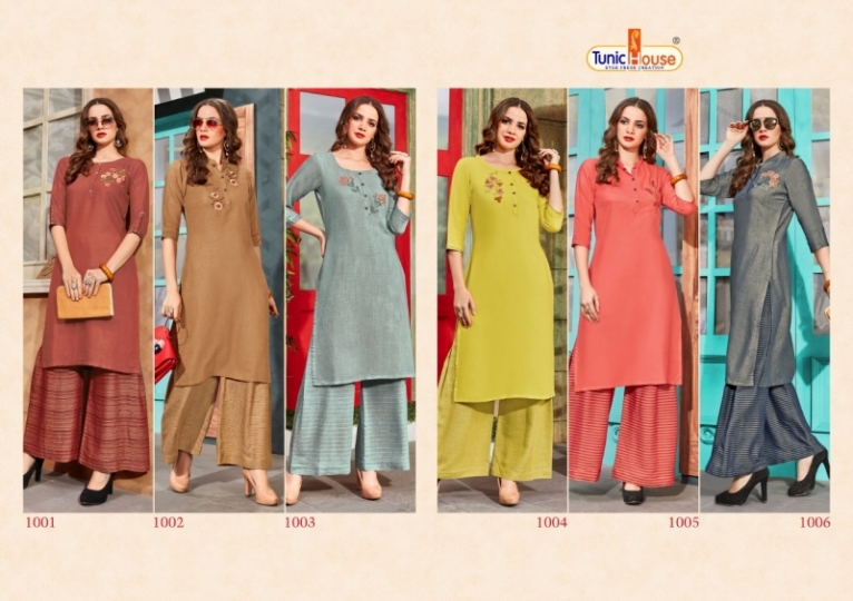 TUNIC HOUSE NEHA PLAZO KURTI WITH PLAZZO CATALOG WHOLESALE DEALER BEST RATE BY GOSIYA EXPORTS SURAT (7)