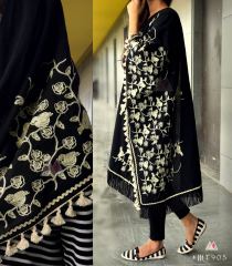 UNISEX RICH EMBROIDERY DUPATTA WITH DAZZLING LESS WHOLESALE BEST RATE BY GOSIYA EXPORTS SURAT (15)