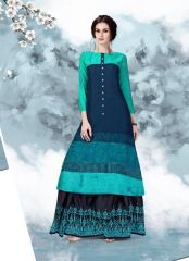 V S FASHION BY BOSTON CATALOG RAYON KURTIS WITH PLAZZO COLLECTION WHOLESALER SUPPLIER BEST RATE BY GOSIYA EXPORTS SURAT