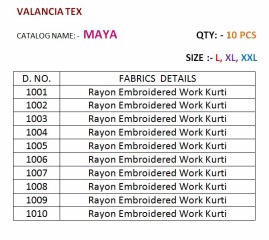 VALANCIA TEX BY MAYA CATALOGUE REYON EMBROIDERED CASUAL WEAR COLLECTION SUPPLIER BEST RATE BY GOSIYA EXPORTS SURAT (11)