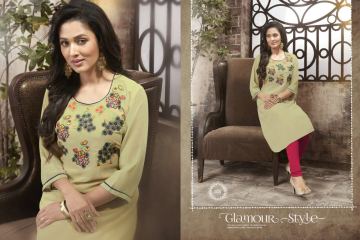 VALENCIA TEX ZOYA CATALOGUE GEORGETTE PARTY WEAR EMBROIDERED KURTI (6)