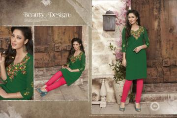 VALENCIA TEX ZOYA CATALOGUE GEORGETTE PARTY WEAR EMBROIDERED KURTI (8)