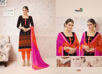 VARDAN DESIGNER SABAANA VOL 1 CHANDERI EMBROIDERED SALWAR KAMEEZ WHOLESALE (1)