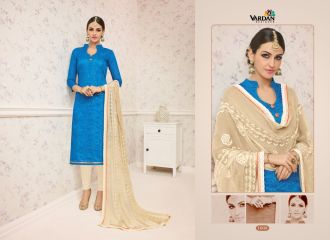 VARDAN DESIGNER SABAANA VOL 1 CHANDERI EMBROIDERED SALWAR KAMEEZ WHOLESALE (6)