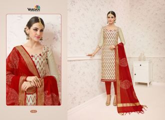 VARDAN DESIGNER SABAANA VOL 1 CHANDERI EMBROIDERED SALWAR KAMEEZ WHOLESALE (8)