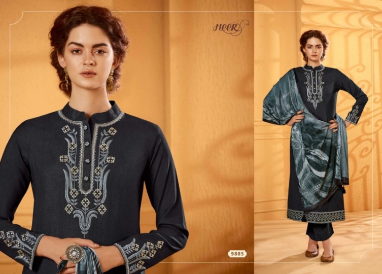 VELVET HEER-59 KIMORA FASHION 9881-9888 SERIES DESIGNER DRESS MATERIAL COLLECTION WHOLESALE DEALER BEST RATE BY GOSIYA E (15)