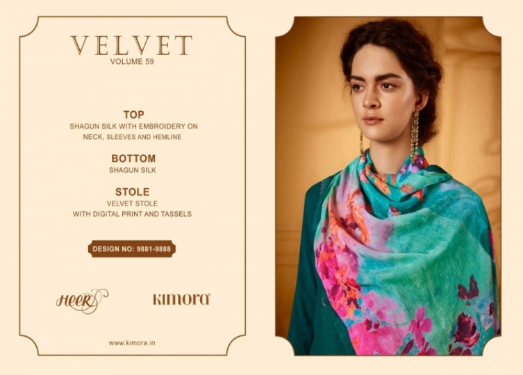 VELVET HEER-59 KIMORA FASHION 9881-9888 SERIES DESIGNER DRESS MATERIAL COLLECTION WHOLESALE DEALER BEST RATE BY GOSIYA E (22)