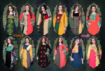 venus Heavy quality rayon print n plain mix match concept WHOLESALE BEST RATE BY GOSIYA EXPORTS SURAT (24)