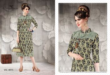 VICTORRIAN CLOTHING RELOAD VOL 5 RAYON & COTTON PARTY WEAR KURTI ONLINE SUPPLIER (5)