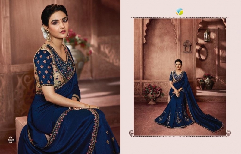 VINAY FASHION LLP HOTSTAR VOL 3 SILK SAREE WITH HEAVY EMBROIDERY WORK WHOLESALE DEALER BEST RATE BY GOSIYA EXPORT SURAT (10)