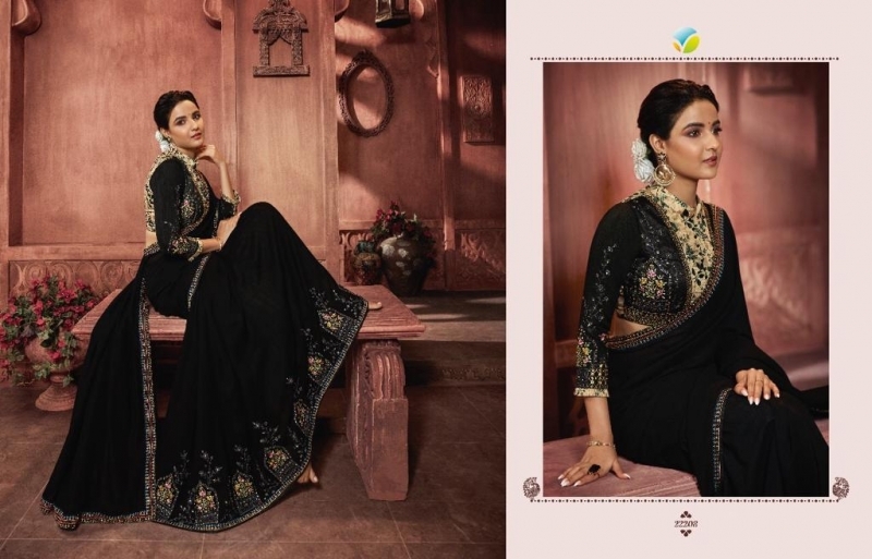 VINAY FASHION LLP HOTSTAR VOL 3 SILK SAREE WITH HEAVY EMBROIDERY WORK WHOLESALE DEALER BEST RATE BY GOSIYA EXPORT SURAT (11)