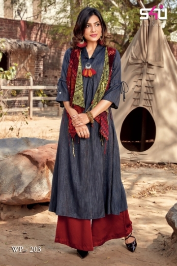 WEEKEND PASSIONS VOL 2 S4U STYLISH KURTI WITH DUPATTA AND SHRUG AT WHOLESALE DEALER BEST RATE BY GOSIYA EXPORT SURAT (3)