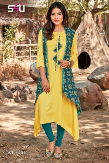 WEEKEND PASSIONS VOL 2 S4U STYLISH KURTI WITH DUPATTA AND SHRUG AT WHOLESALE DEALER BEST RATE BY GOSIYA EXPORT SURAT (4)