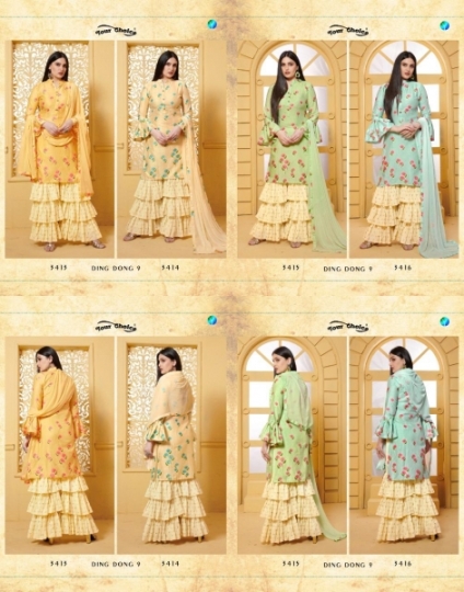 YOUR CHOICE DING DONG 9 SARARA DRESSES WHOLESALE DEALER BEST RATE BY GOSIYA EXPORTS SURAT (3)