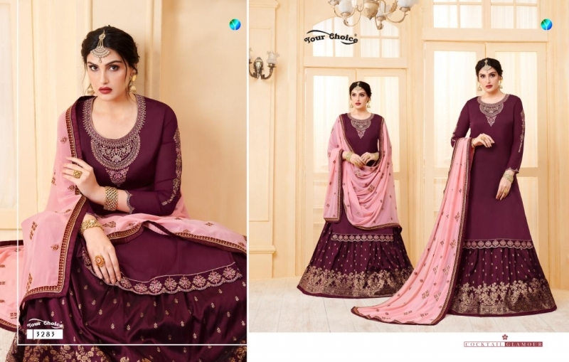 YOUR CHOICE LAUNCH LASHA GEORGETTE FABRIC HAEVY WORK SALWAR SUIT WHOLESALE DEALER BEST RATE BY GOSIYA EXPORTS SURAT (3)