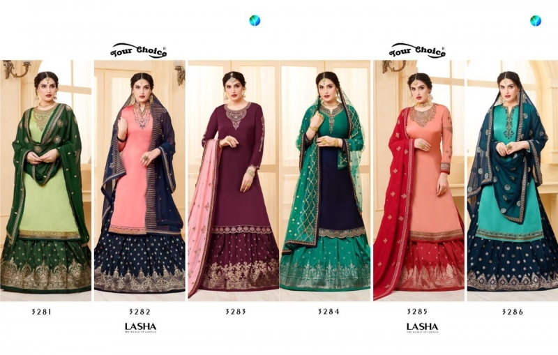 YOUR CHOICE LAUNCH LASHA GEORGETTE FABRIC HAEVY WORK SALWAR SUIT WHOLESALE DEALER BEST RATE BY GOSIYA EXPORTS SURAT (4)