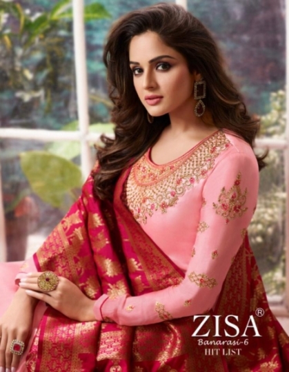 ZISA BANARASI VOL 6 HIT LIST BANARASI DUPATTA HEAVY EMBROIDERY WORK WHOLESALE DEALER BEST RATE BY GOSIYA EXPORTS SURAT (1)