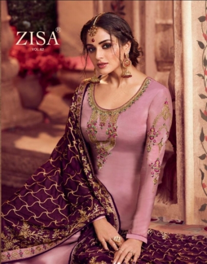 ZISA VOL 62 SATIN GEORGETTE FABRIC DRESS MATERIAL WITH EMBROIDERY WHOLESALE DEALER BEST RATE BY GOSIYA EXPORTS SURAT (1)