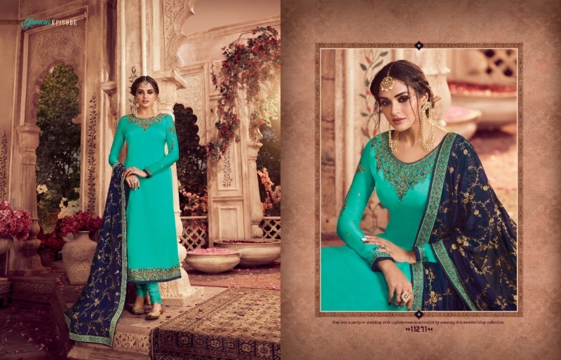 ZISA VOL 62 SATIN GEORGETTE FABRIC DRESS MATERIAL WITH EMBROIDERY WHOLESALE DEALER BEST RATE BY GOSIYA EXPORTS SURAT (5)