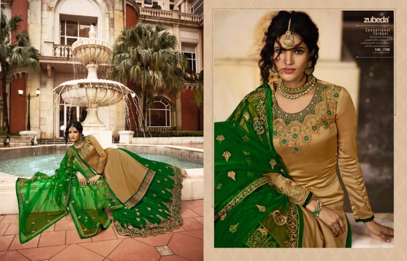 ZUBEDA AZZAA SATIN GEORGETTE FABRIC WITH HEAVY EMBROIDERY WORK SALWAR SUIT WHOLESALE DEALER BY GOSIYA EXPORTS SURAT (1)