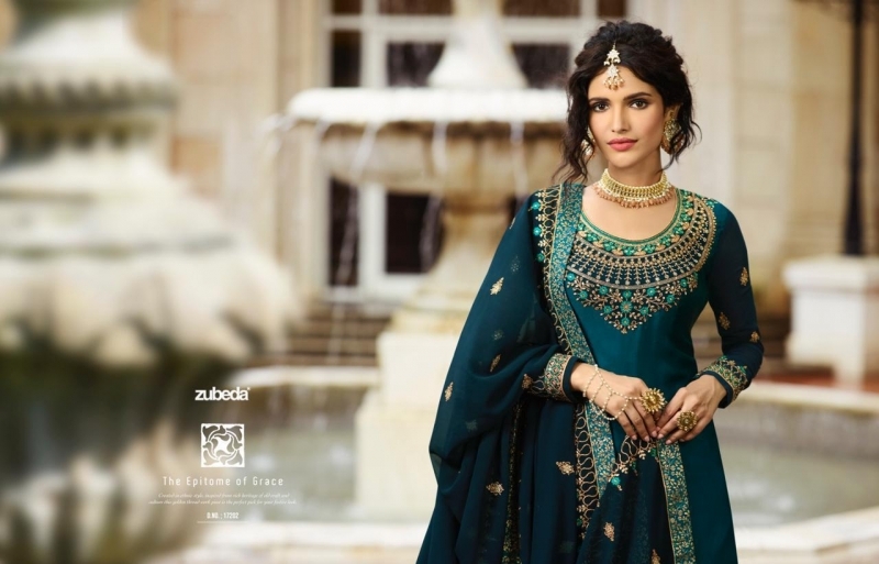 ZUBEDA AZZAA SATIN GEORGETTE FABRIC WITH HEAVY EMBROIDERY WORK SALWAR SUIT WHOLESALE DEALER BY GOSIYA EXPORTS SURAT (13)