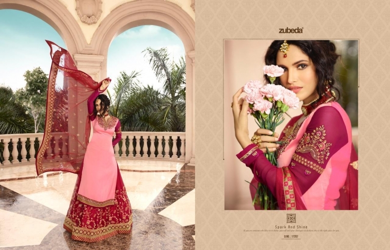 ZUBEDA AZZAA SATIN GEORGETTE FABRIC WITH HEAVY EMBROIDERY WORK SALWAR SUIT WHOLESALE DEALER BY GOSIYA EXPORTS SURAT (2)