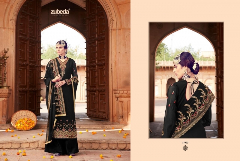 ZUBEDA MEHZABIN DESIGNER HEAVY DRESS MATERIAL WHOLESALE DEALER BEST RATE BY GOSIYA EXPORTS SURAT (2)