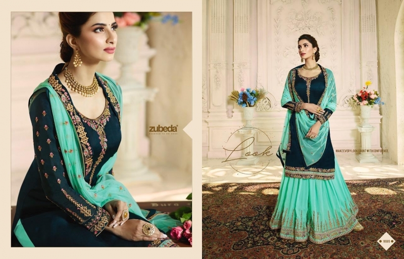 ZUBEDA PRESENTS AASHKA SATIN GEORGETTE FABRIC WITH HEAVY EMBROIDERY WORK SUIT WHOLESALE DEALER BEST RATE BY GOSIAY EXPORTS SURAT (10)