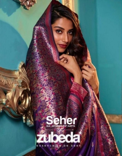 ZUBEDA PRESENTS SEHER SILK JACQURAD FABRIC WITH EMBROIDERY WORK SALWAR SUIT WHOLESALE DEALER BEST RATE BY GOSIYA EXPORTS SURAT (1)