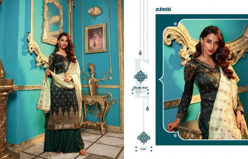 ZUBEDA PRESENTS SEHER SILK JACQURAD FABRIC WITH EMBROIDERY WORK SALWAR SUIT WHOLESALE DEALER BEST RATE BY GOSIYA EXPORTS SURAT (11)