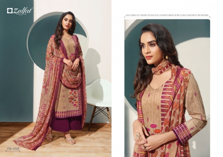 ZULFAT DESIGNER SUITS SUMMER FIESTA PURE COTTON DIGITAL PRINT DRESS MATERIAL WHOLESALE  (11)