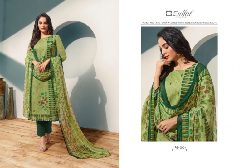 ZULFAT DESIGNER SUITS SUMMER FIESTA PURE COTTON DIGITAL PRINT DRESS MATERIAL WHOLESALE  (8)